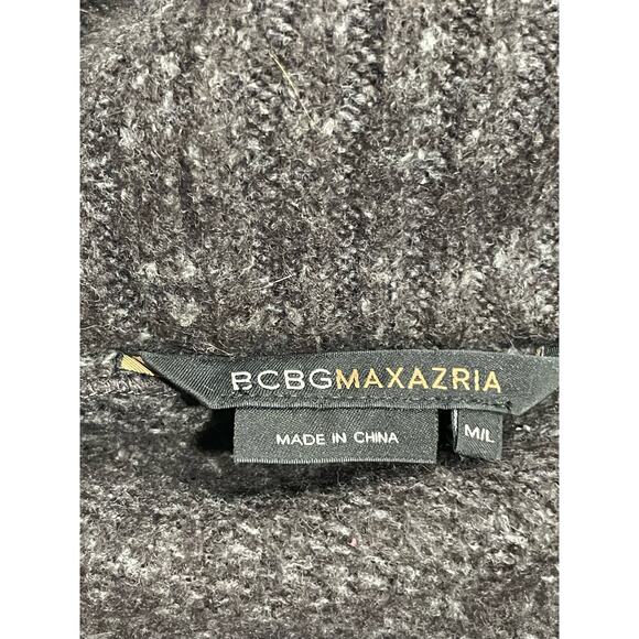 BCBG Maxazria Womens Sz M/L Wool Blend Shawl Collar Sweater Cardigan Gray - Picture 10 of 11